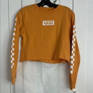 Vans women multicolored long sleeve crop top size XS excellent condition